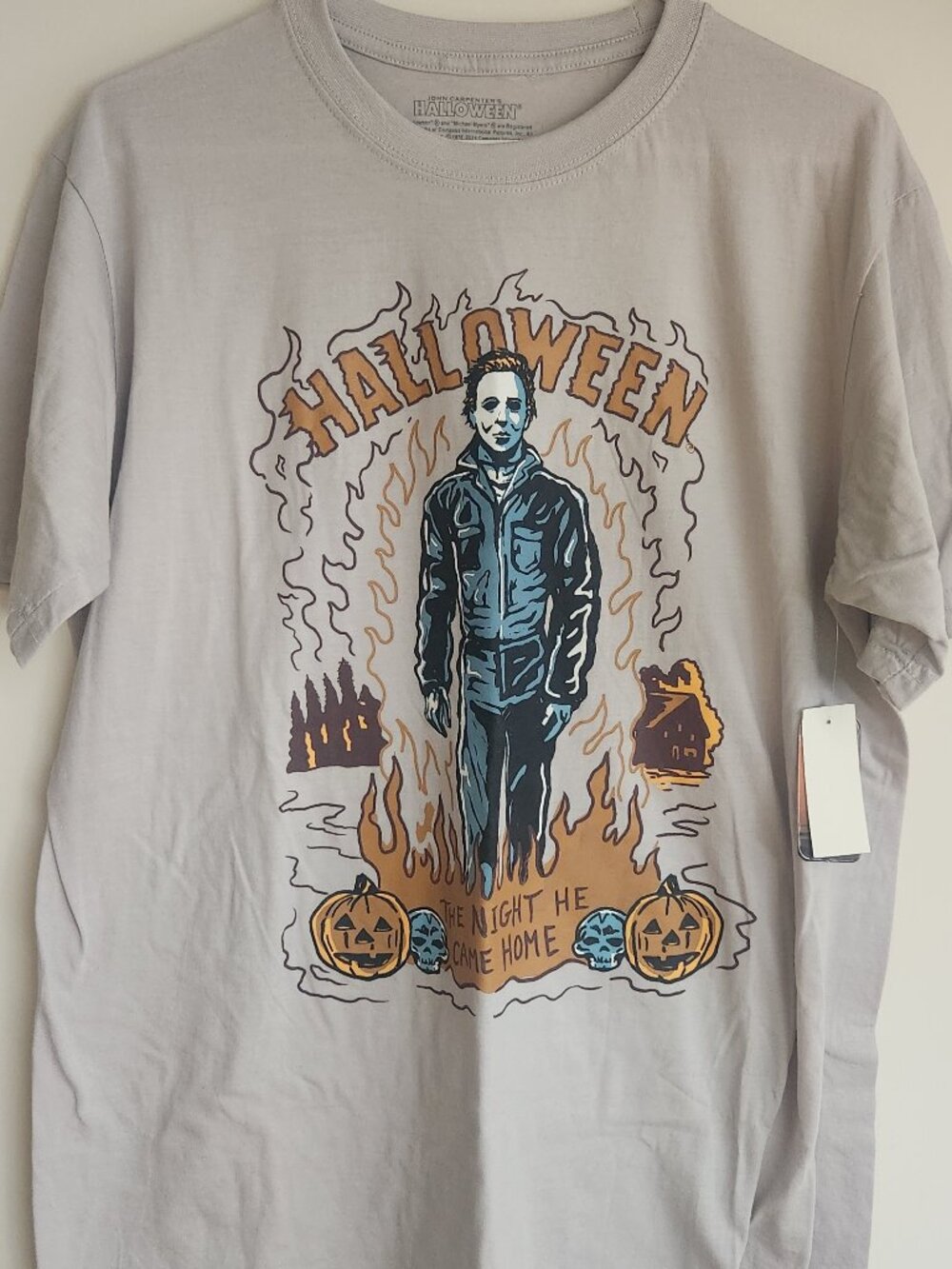 Halloween Michael Myers Beige T-Shirt Size L NWT